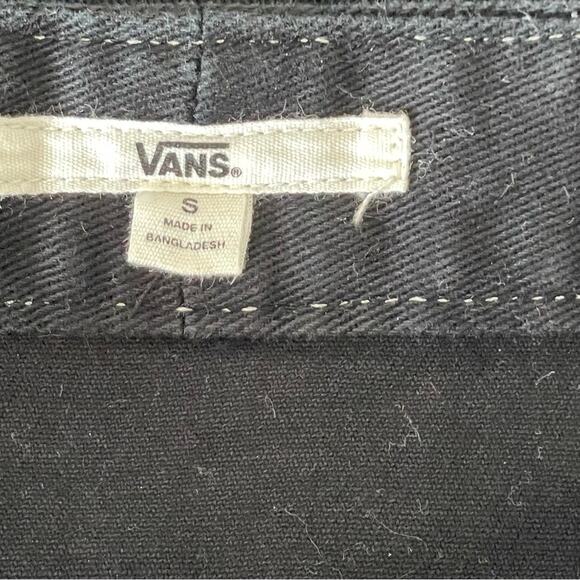 Vans Black Mini Skirt Size Small Jean Patch Groovy 70s Skate - Picture 2 of 8